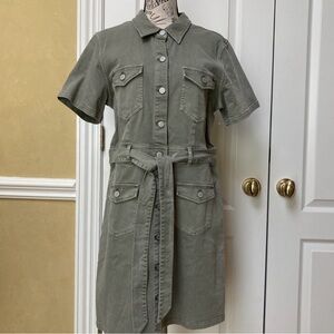 Rails Olive Green Utility Denim Shirt Dress
Size Small